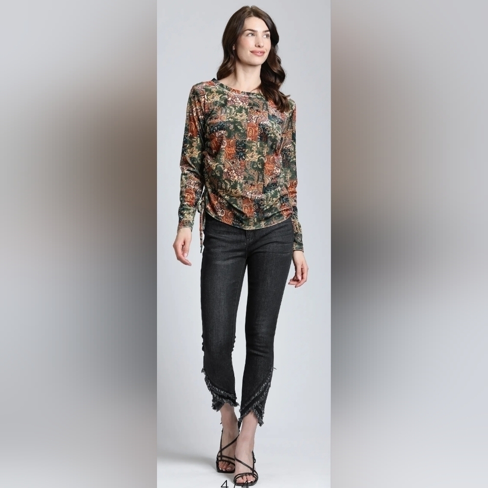 AP. NY Liberty Asymmetric Raw Hem Black Jeans Women’s 8 Cropped Slim